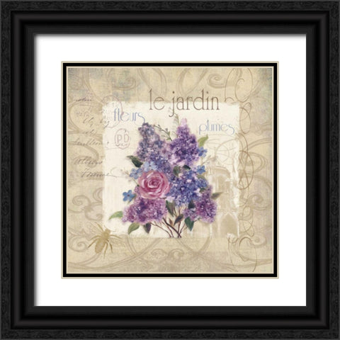 Le Jardin Black Ornate Wood Framed Art Print with Double Matting by Robinson, Carol