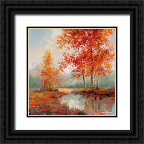 Autumns Grace II Black Ornate Wood Framed Art Print with Double Matting by Chiu, T.C.
