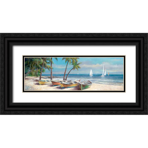 Fair Island I Black Ornate Wood Framed Art Print with Double Matting by Chiu, T.C.