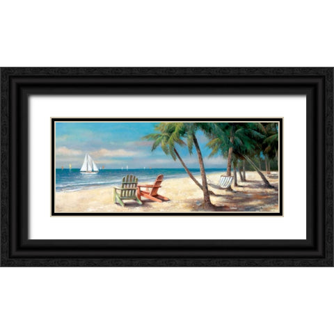 Fair Island II Black Ornate Wood Framed Art Print with Double Matting by Chiu, T.C.