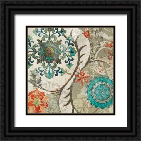 Royal Tapestry II Black Ornate Wood Framed Art Print with Double Matting by Robinson, Carol