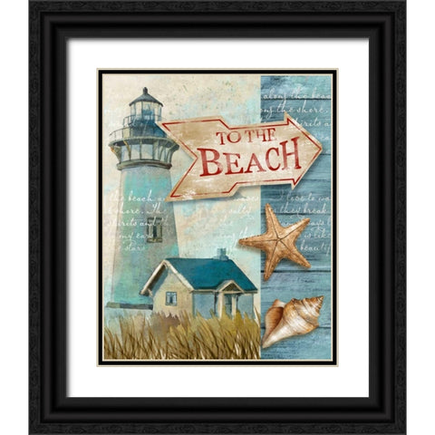 To The Beach Black Ornate Wood Framed Art Print with Double Matting by Knutsen, Conrad