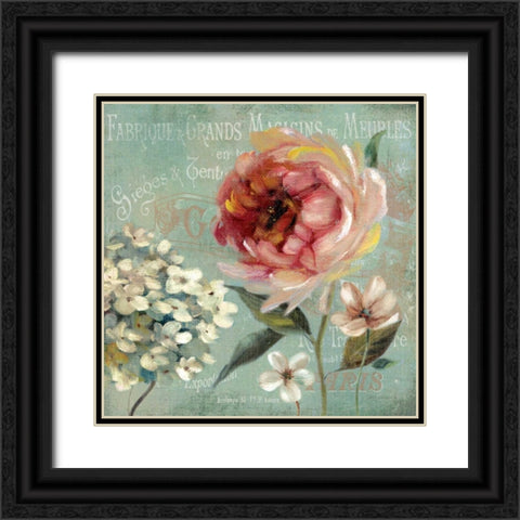 Le Jardin de Paris II Black Ornate Wood Framed Art Print with Double Matting by Robinson, Carol