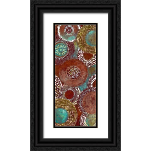 Batik I Black Ornate Wood Framed Art Print with Double Matting by Tava Studios