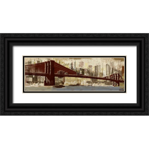 To Brooklyn Black Ornate Wood Framed Art Print with Double Matting by Mosher, Kyle