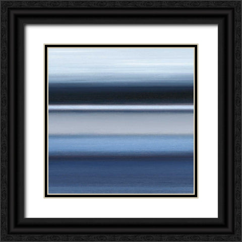 Indigo I Black Ornate Wood Framed Art Print with Double Matting by Jill, Susan