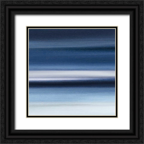 Indigo II Black Ornate Wood Framed Art Print with Double Matting by Jill, Susan