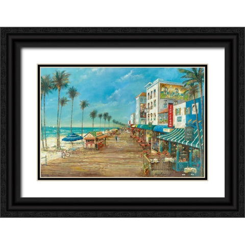 A Day On Black Ornate Wood Framed Art Print with Double Matting by Manning, Ruane