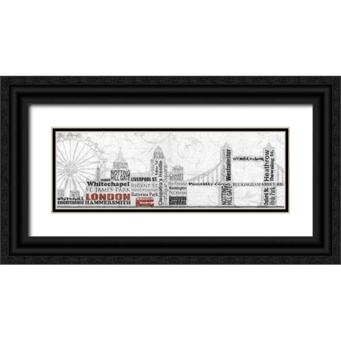 London Black Ornate Wood Framed Art Print with Double Matting by Craven, Katrina