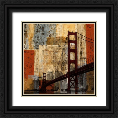 Bay Bridge Black Ornate Wood Framed Art Print with Double Matting by Craven, Katrina