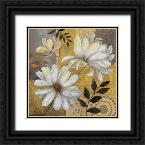 Junes Blooms I Black Ornate Wood Framed Art Print with Double Matting by Nan