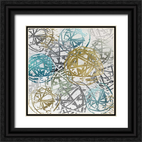Crazy Circles Black Ornate Wood Framed Art Print with Double Matting by Craven, Katrina