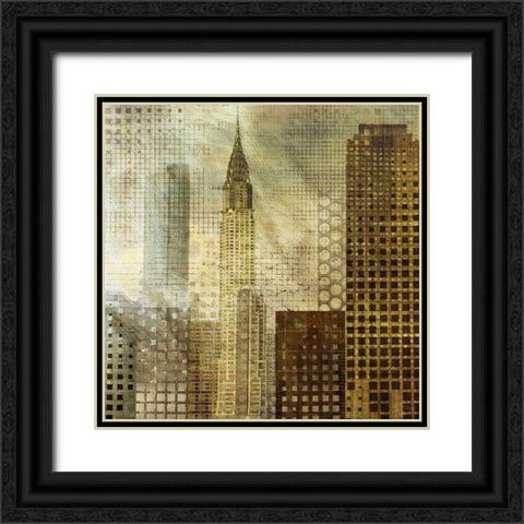 Chrysler Building Black Ornate Wood Framed Art Print with Double Matting by Craven, Katrina