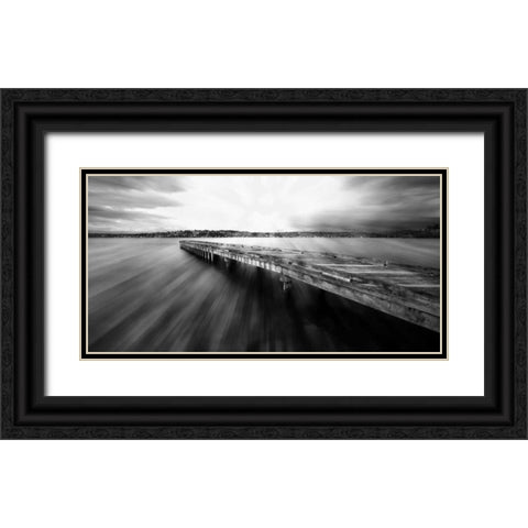 Measured By The Time Black Ornate Wood Framed Art Print with Double Matting by Reed, Aaron