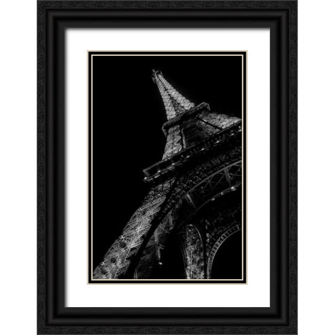 Eiffel Tower Black Ornate Wood Framed Art Print with Double Matting by Garbeck, George