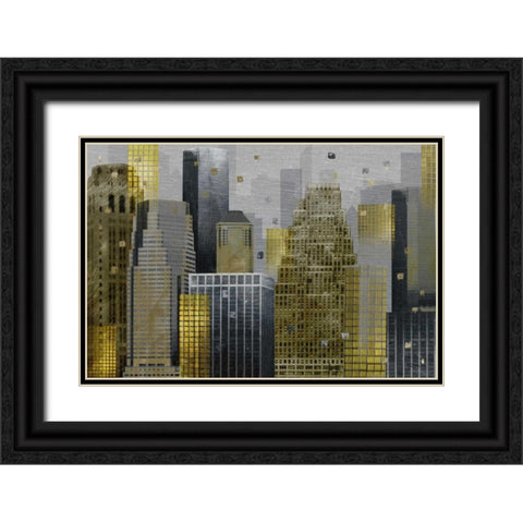 City Facade Black Ornate Wood Framed Art Print with Double Matting by Craven, Katrina