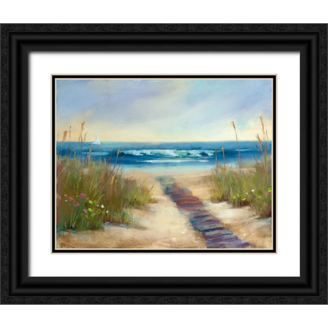 Serenity II Black Ornate Wood Framed Art Print with Double Matting by Margulis, Karen