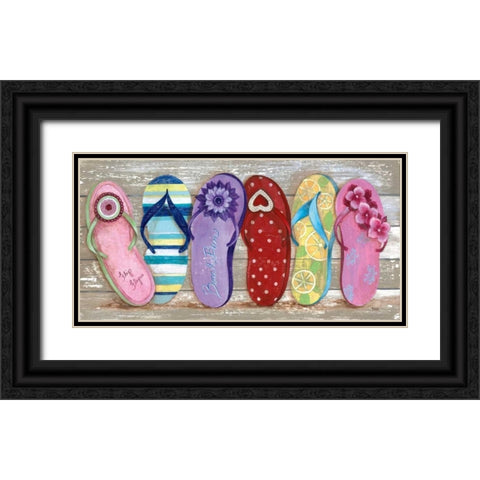 Beach Bum I Black Ornate Wood Framed Art Print with Double Matting by Tava Studios