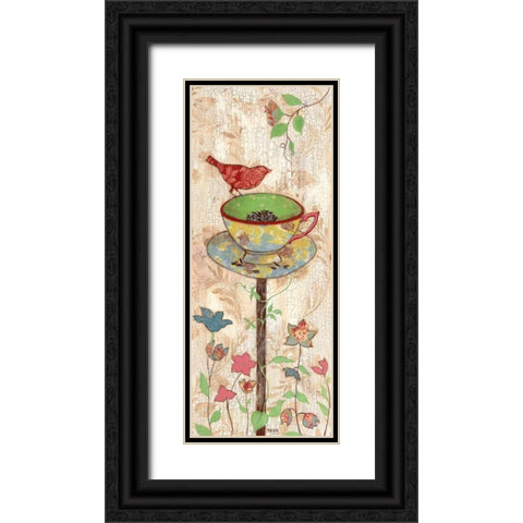 Garden Party II Black Ornate Wood Framed Art Print with Double Matting by Tava Studios