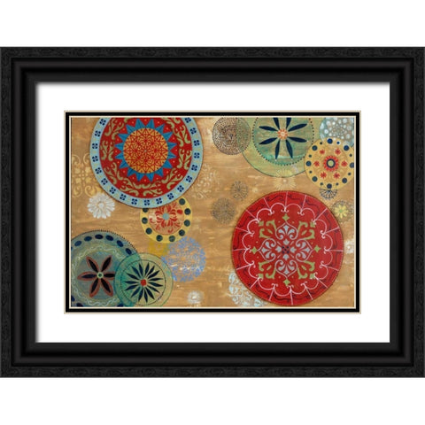 Woodstock Black Ornate Wood Framed Art Print with Double Matting by Tava Studios