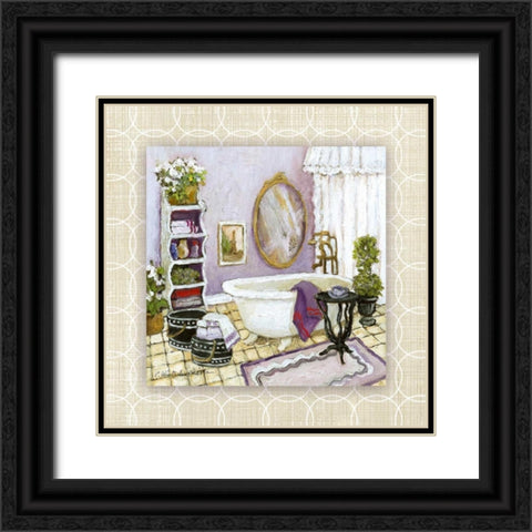Lavender Scented Black Ornate Wood Framed Art Print with Double Matting by Olson, Charlene