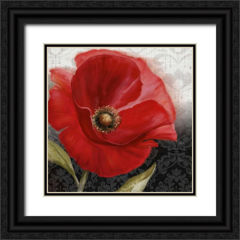 Poppy Perfection I Black Ornate Wood Framed Art Print with Double Matting by Knutsen, Conrad