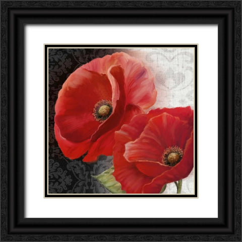 Poppy Perfection II Black Ornate Wood Framed Art Print with Double Matting by Knutsen, Conrad
