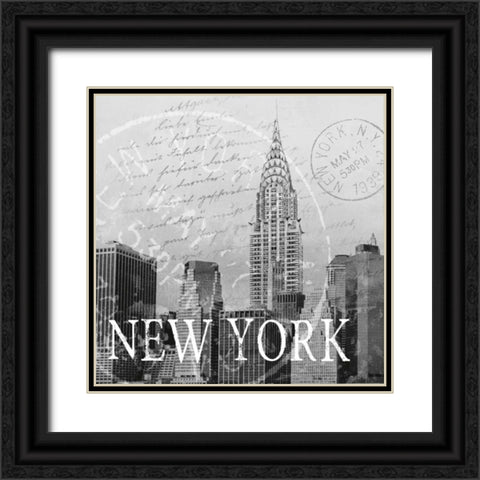 New York Black Ornate Wood Framed Art Print with Double Matting by Knutsen, Conrad