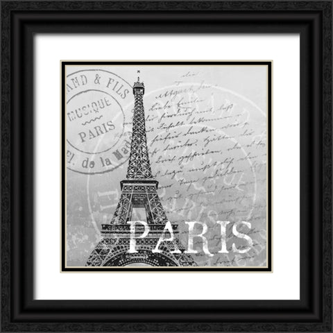 Paris Black Ornate Wood Framed Art Print with Double Matting by Knutsen, Conrad