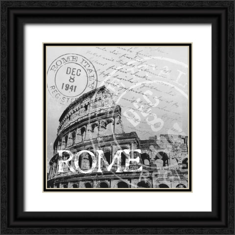 Rome Black Ornate Wood Framed Art Print with Double Matting by Knutsen, Conrad