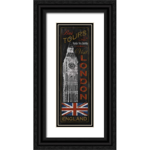 London Tours Black Ornate Wood Framed Art Print with Double Matting by Knutsen, Conrad