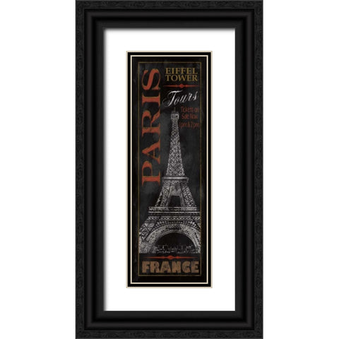 Paris Tours Black Ornate Wood Framed Art Print with Double Matting by Knutsen, Conrad