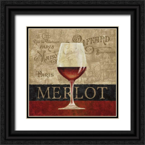 Merlot Black Ornate Wood Framed Art Print with Double Matting by Knutsen, Conrad