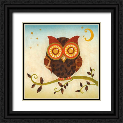 Hootie Black Ornate Wood Framed Art Print with Double Matting by Tava Studios