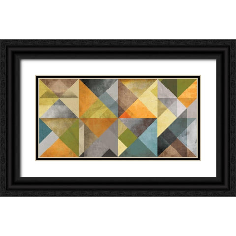 Quilt Black Ornate Wood Framed Art Print with Double Matting by Craven, Katrina