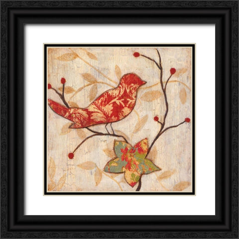 Song Bird I Revisited Black Ornate Wood Framed Art Print with Double Matting by Tava Studios