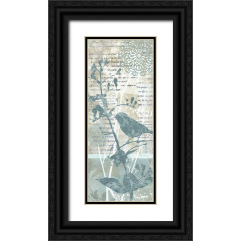 Winter Birds II Black Ornate Wood Framed Art Print with Double Matting by Robinson, Carol