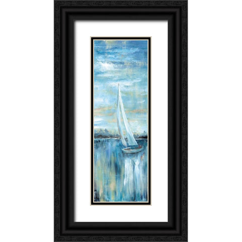 Evening Bay III Black Ornate Wood Framed Art Print with Double Matting by Nan