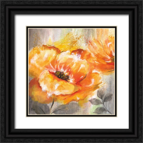 Orange Crush I Black Ornate Wood Framed Art Print with Double Matting by Nan