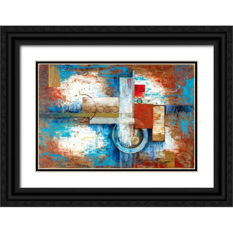 Around the Corner Black Ornate Wood Framed Art Print with Double Matting by Tava Studios