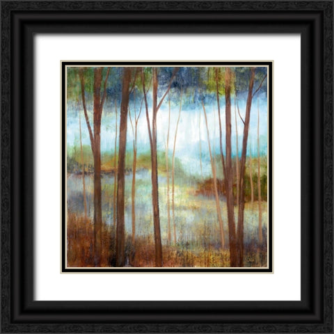 Soft Forest II Black Ornate Wood Framed Art Print with Double Matting by Nan