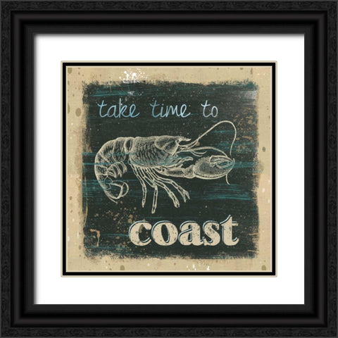 Time to Coast Black Ornate Wood Framed Art Print with Double Matting by Robinson, Carol