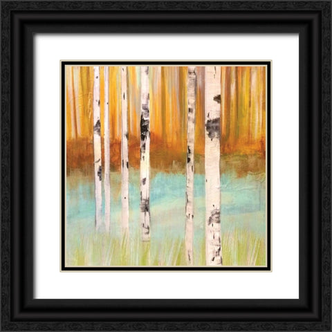 Birch Spring Black Ornate Wood Framed Art Print with Double Matting by Jill, Susan