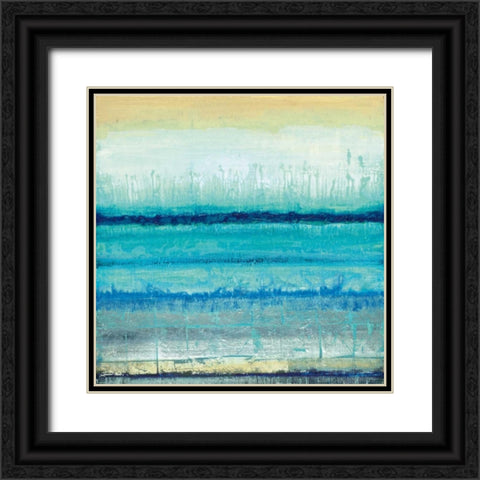 Blue River Black Ornate Wood Framed Art Print with Double Matting by Tava Studios