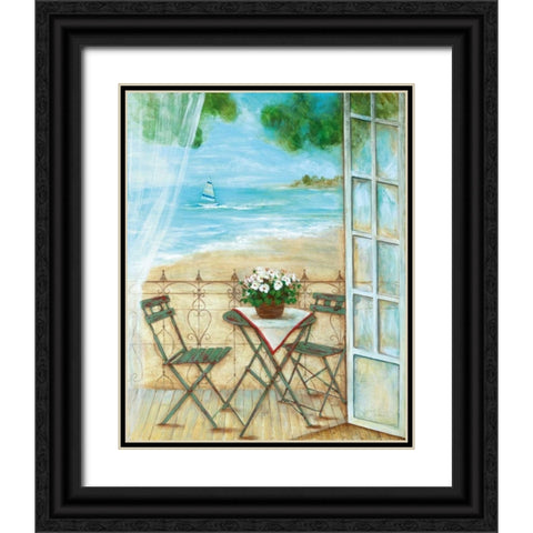 Veranda Vista I Black Ornate Wood Framed Art Print with Double Matting by Tava Studios