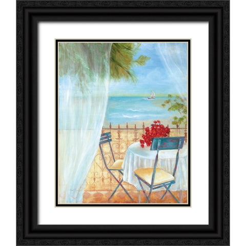 Veranda Vista II Black Ornate Wood Framed Art Print with Double Matting by Tava Studios