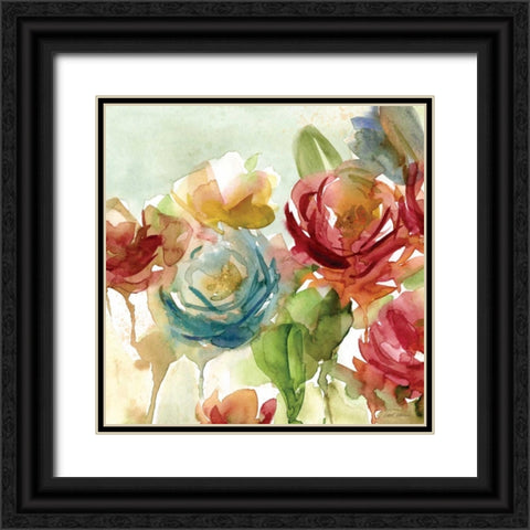 Secret Garden I Black Ornate Wood Framed Art Print with Double Matting by Robinson, Carol