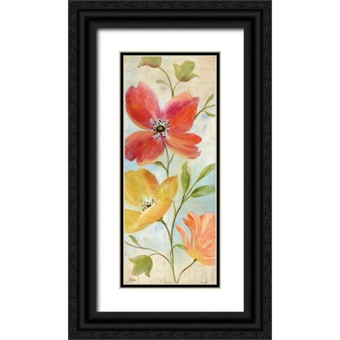 Spring Hues I Black Ornate Wood Framed Art Print with Double Matting by Nan