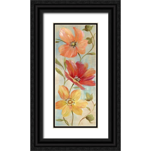 Spring Hues II Black Ornate Wood Framed Art Print with Double Matting by Nan