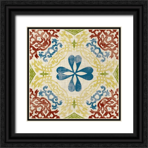 Global Tile III Black Ornate Wood Framed Art Print with Double Matting by Craven, Katrina